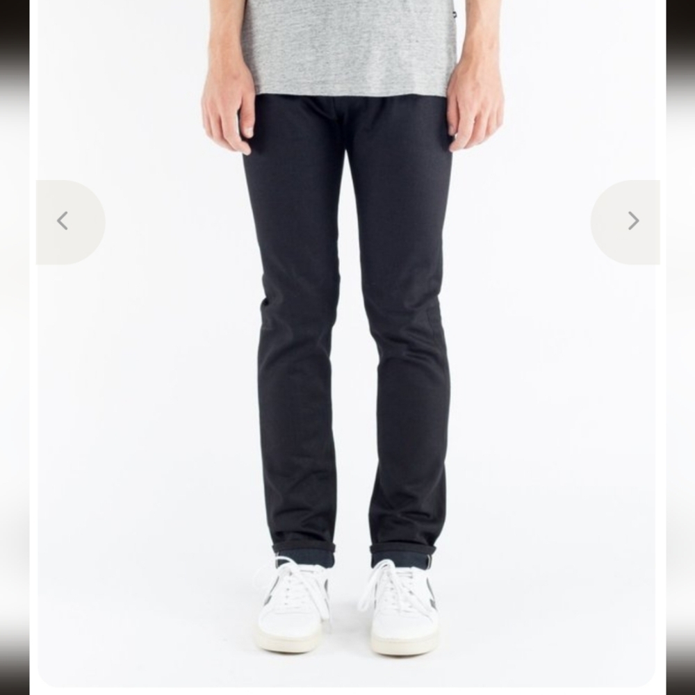 C.O.F. Studio Black Italian Denim Jeans M3 Reg Tapered 29